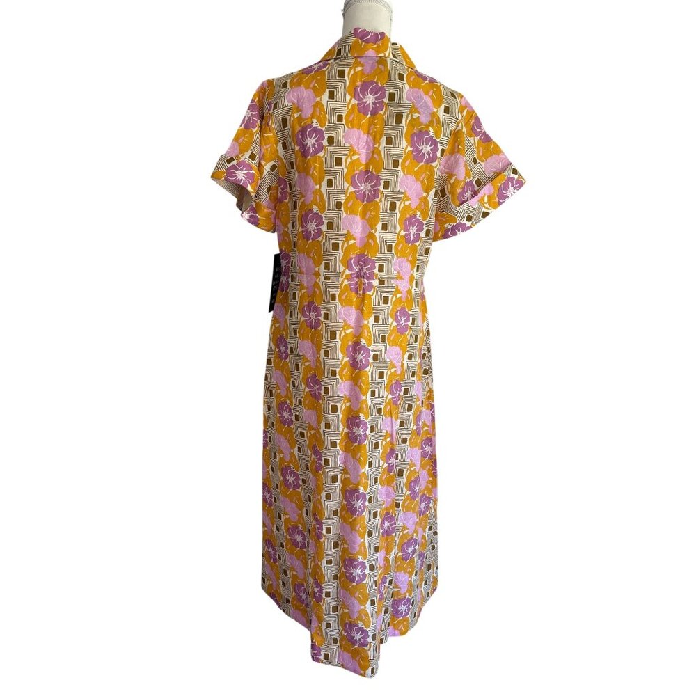 Tuckernuck Retro Multicolor Meriweather Dress Large New Womens Midi Cocktail Par - Picture 5 of 7